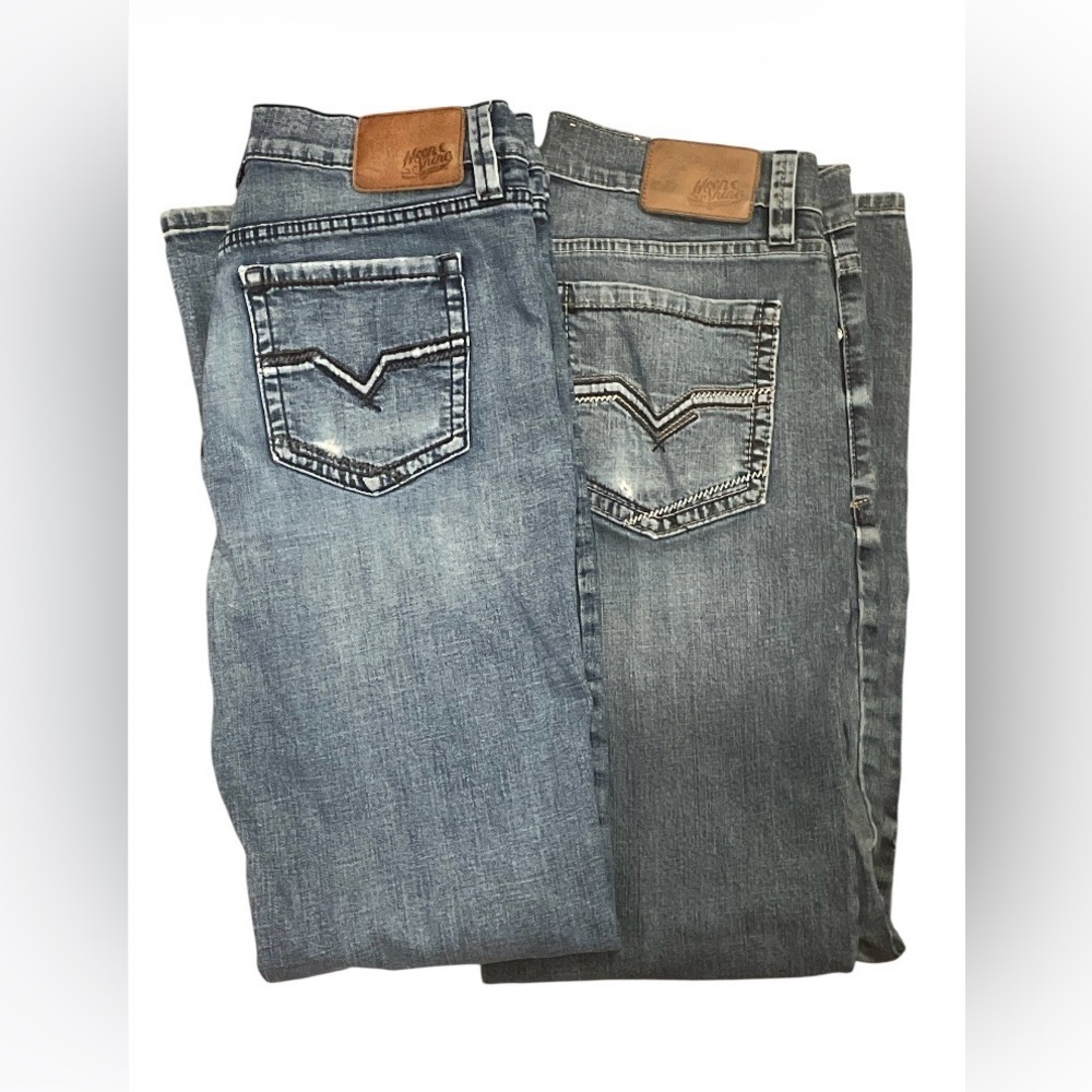 Moonshine Spirit Men's Blue Jeans Size 30/32 Slim Straight/Slim Boot bundle